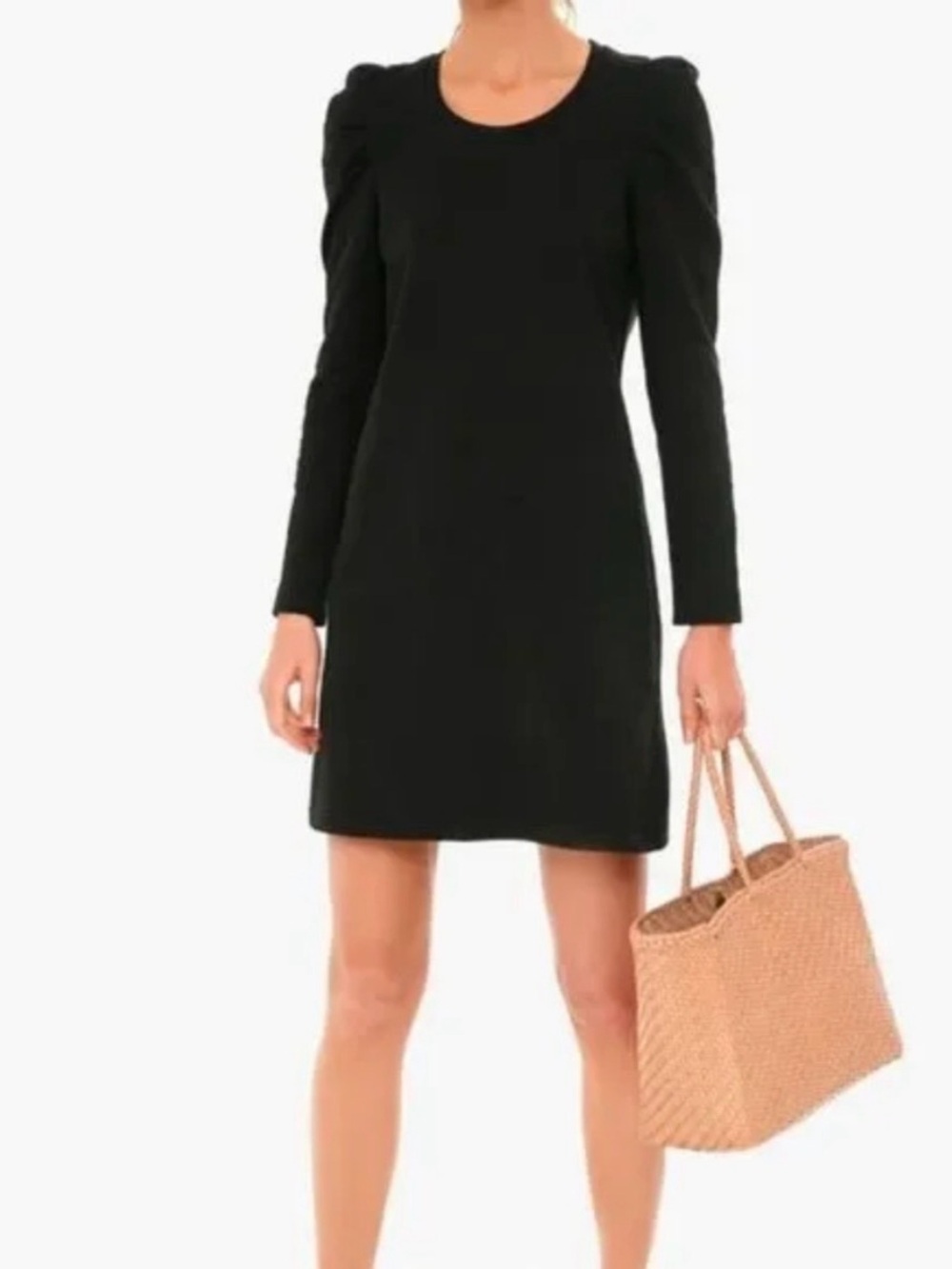 Pomander Place Tuckernuck Black Collins Puff Sleeve Dress L
